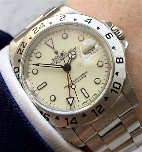 what is a rolex explorer ii cream dial|rolex explorer 16570 black dial.